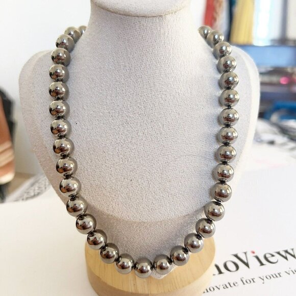 Stainless Steel ball beads Necklace Womens Jewelry T closure - Picture 6 of 8